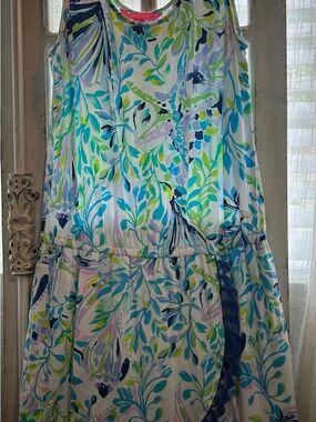 Lilly Pulitzer Multicolor Tropical Print Sleeveless Jarret Romper Medium LN